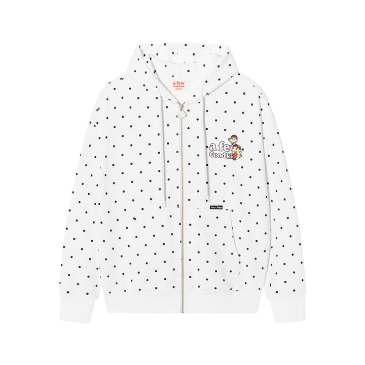DONCARE(AFGK) "Polka dot zip hoodie"