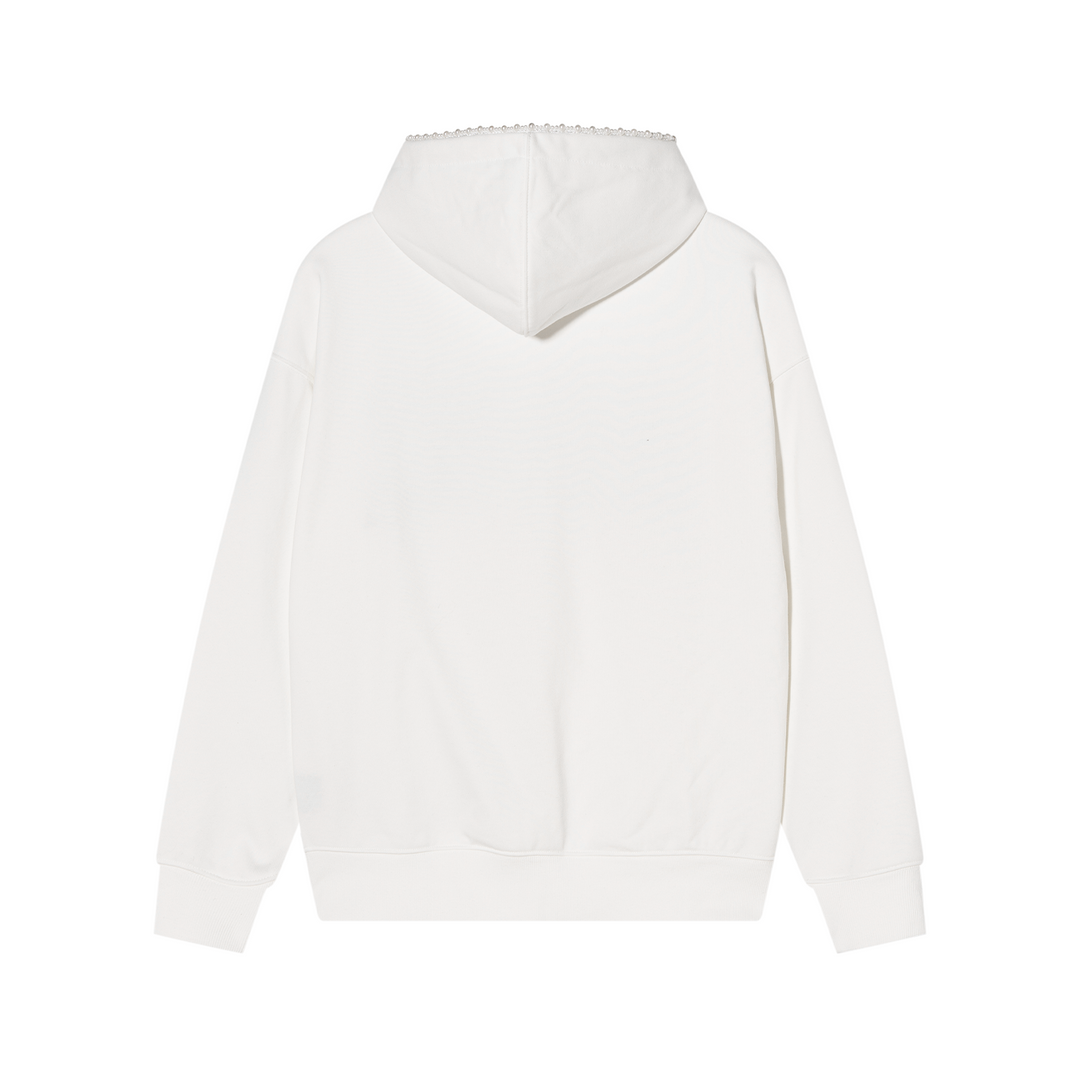 DONCARE(AFGK) "Pearl logo zip hoodie"