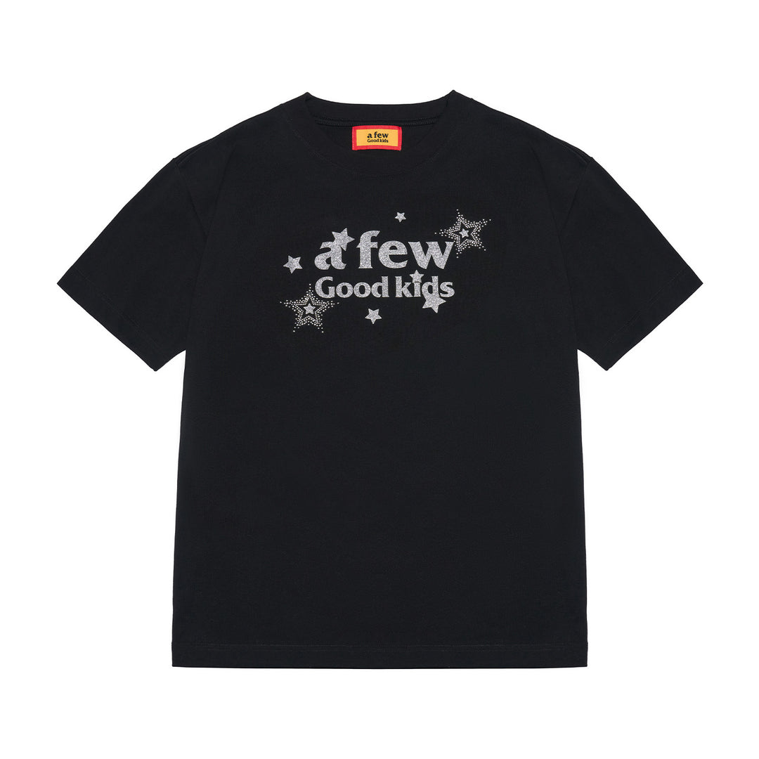 (AFGK) "Glitter Star Rhinestone Logo Tee”