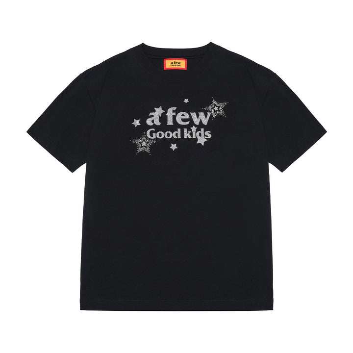 (AFGK) "Glitter Star Rhinestone Logo Tee”