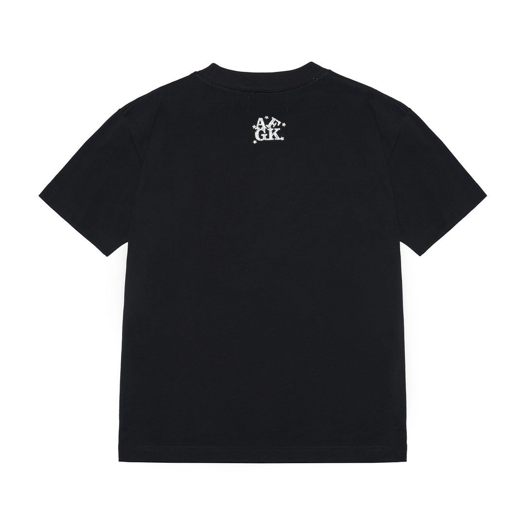 (AFGK) "Glitter Star Rhinestone Logo Tee”