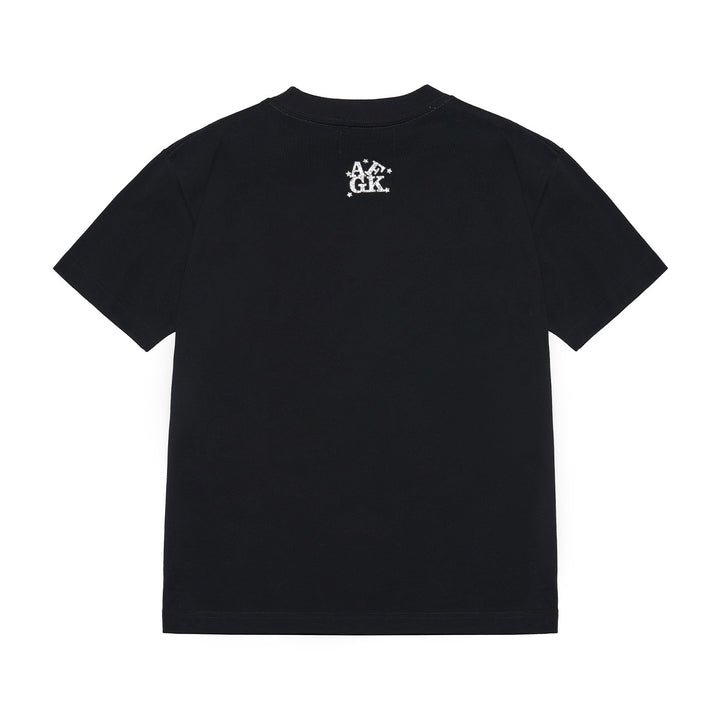 (AFGK) "Glitter Star Rhinestone Logo Tee”