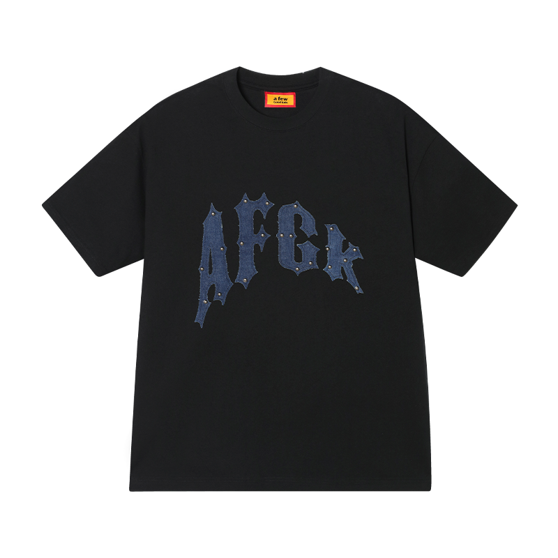 DONCARE(AFGK) "Denim patch logo tee"