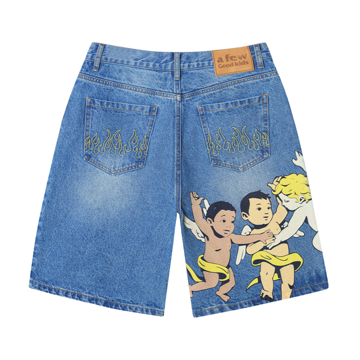 DONCARE(AFGK) “Angel denim shorts”