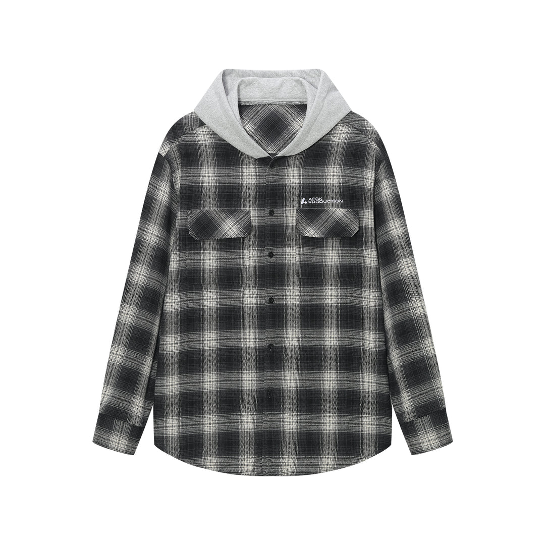 DONCARE(AFGK) "Hooded check shirt"