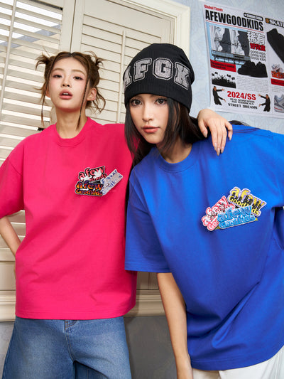 DONCARE(AFGK) “Embroidered patch logo tee”