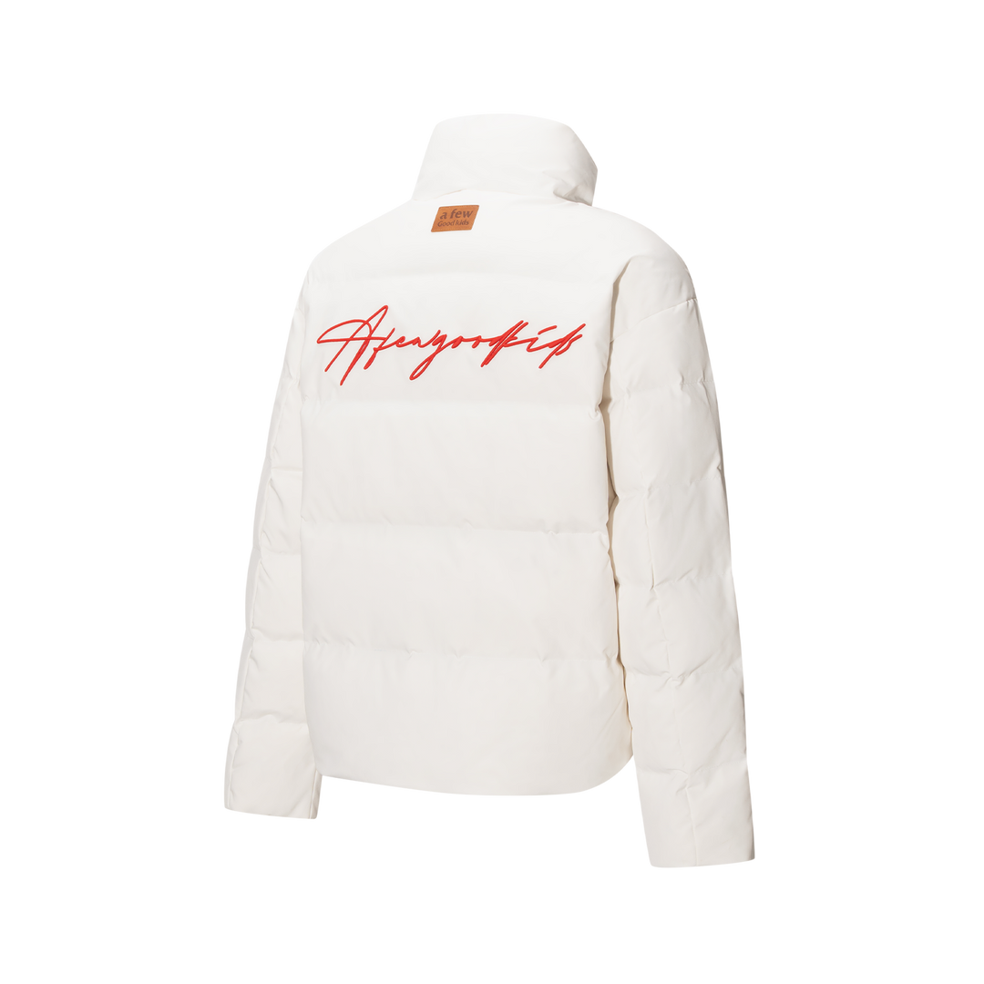 (AFGK) "Basic Embroidery Puffer Jacket"