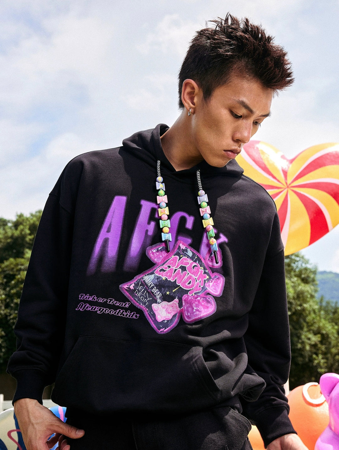 DONCARE(AFGK) "Candy logo hoodie"