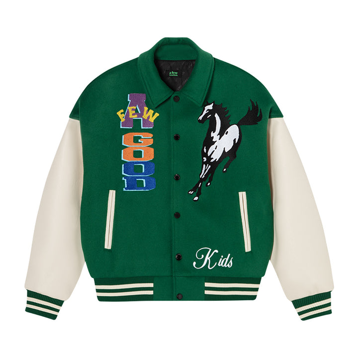 DONCARE(AFGK) “Horse logo varsity jacket”