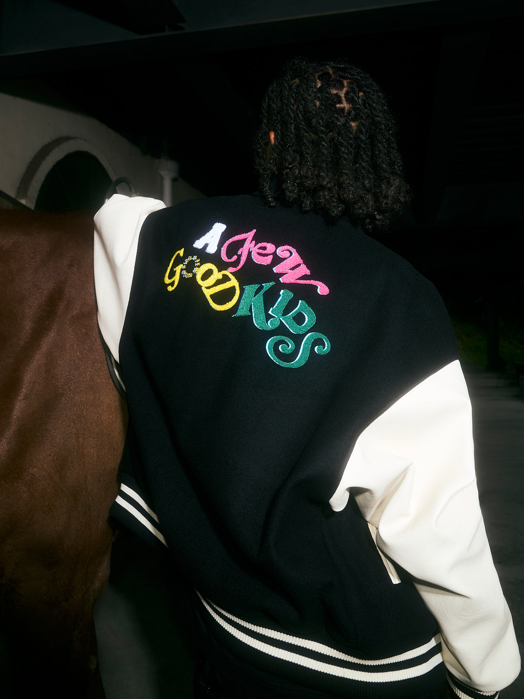 DONCARE(AFGK) “Horse logo varsity jacket”