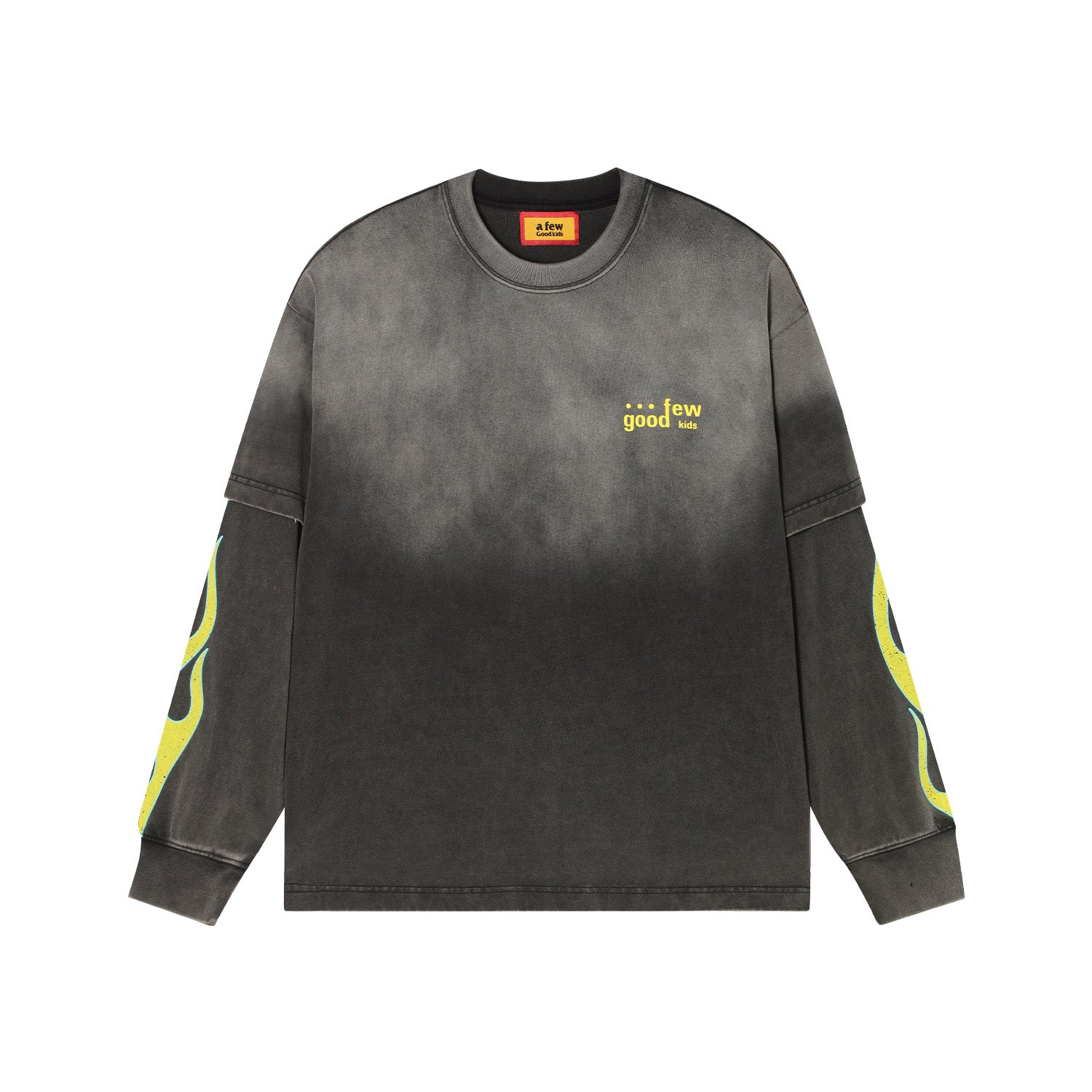 【HI FI FNK】Savior Dirty Washed Longsleeve DONCARE(AFGK) “Flame washed long sleeve shirt” – DONCARE_CN