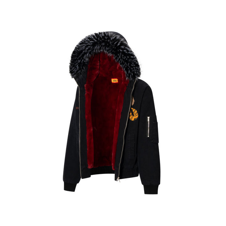 The lottery GT "Fur hooded canvas jacket"