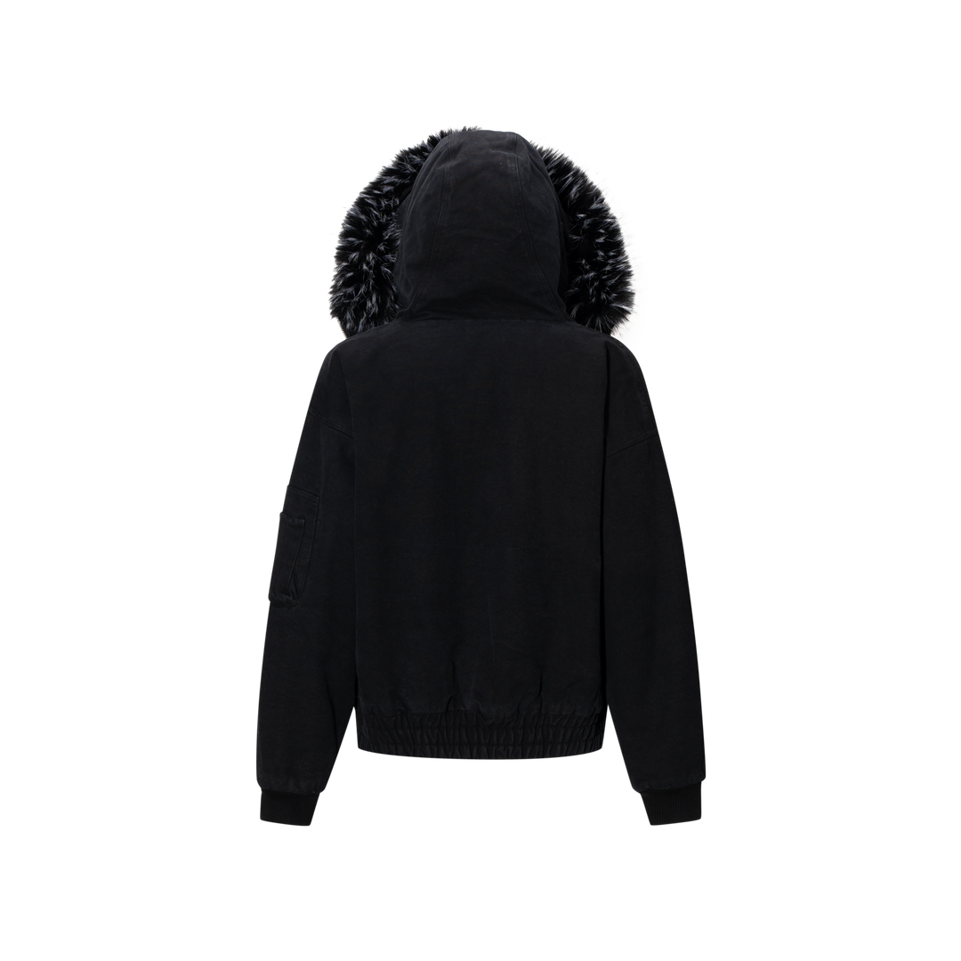 The lottery GT "Fur hooded canvas jacket"