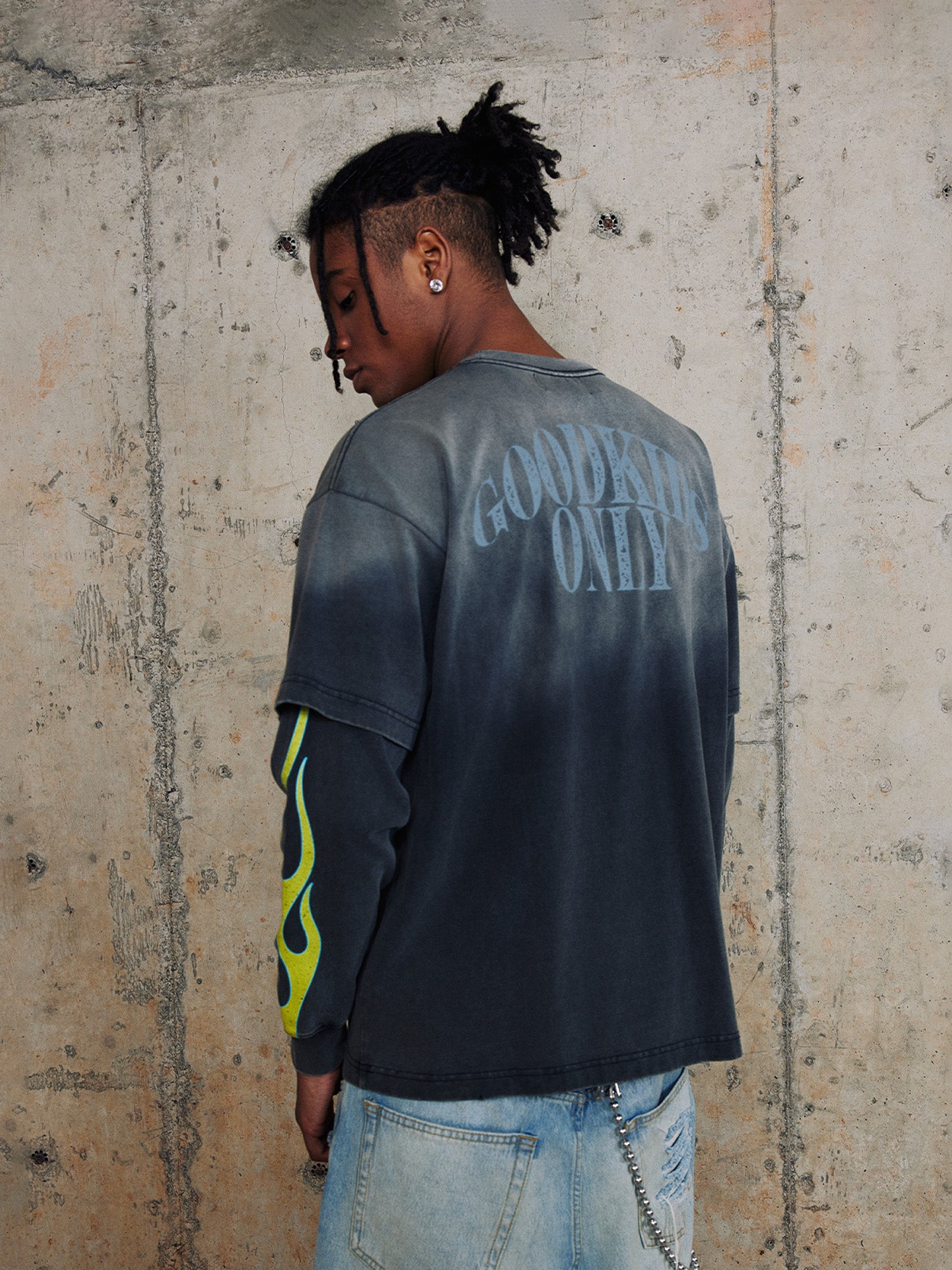 【HI FI FNK】Flame Washed Longsleeve DONCARE(AFGK) “Flame washed long sleeve shirt” – DONCARE_CN