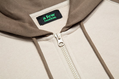 DONCARE(AFGK) "Reglan sleeve zip hoodie"