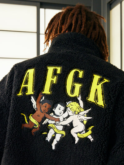 DONCARE(AFGK) “Lambswool logo jacket”