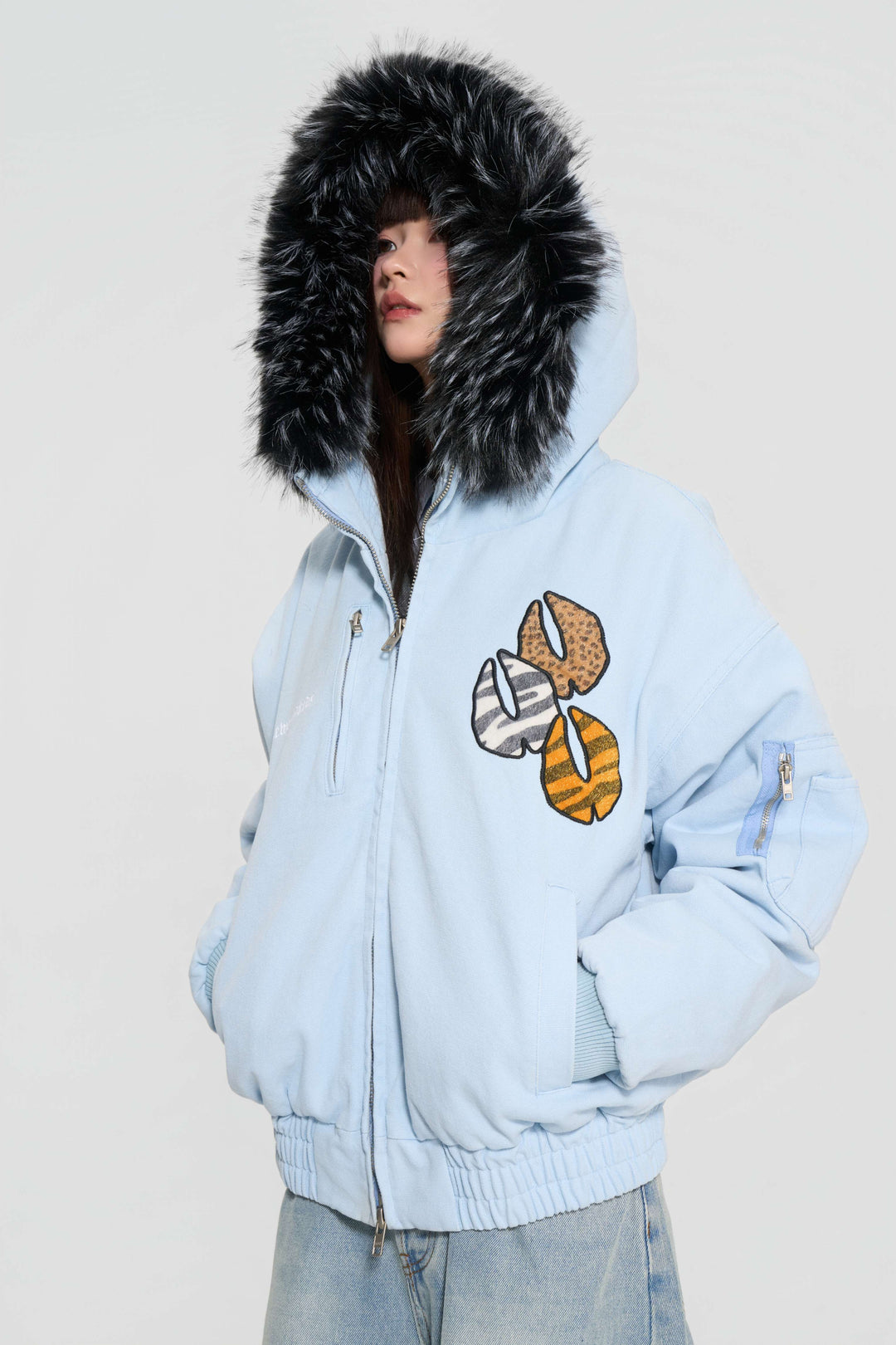 The lottery GT "Fur hooded canvas jacket"