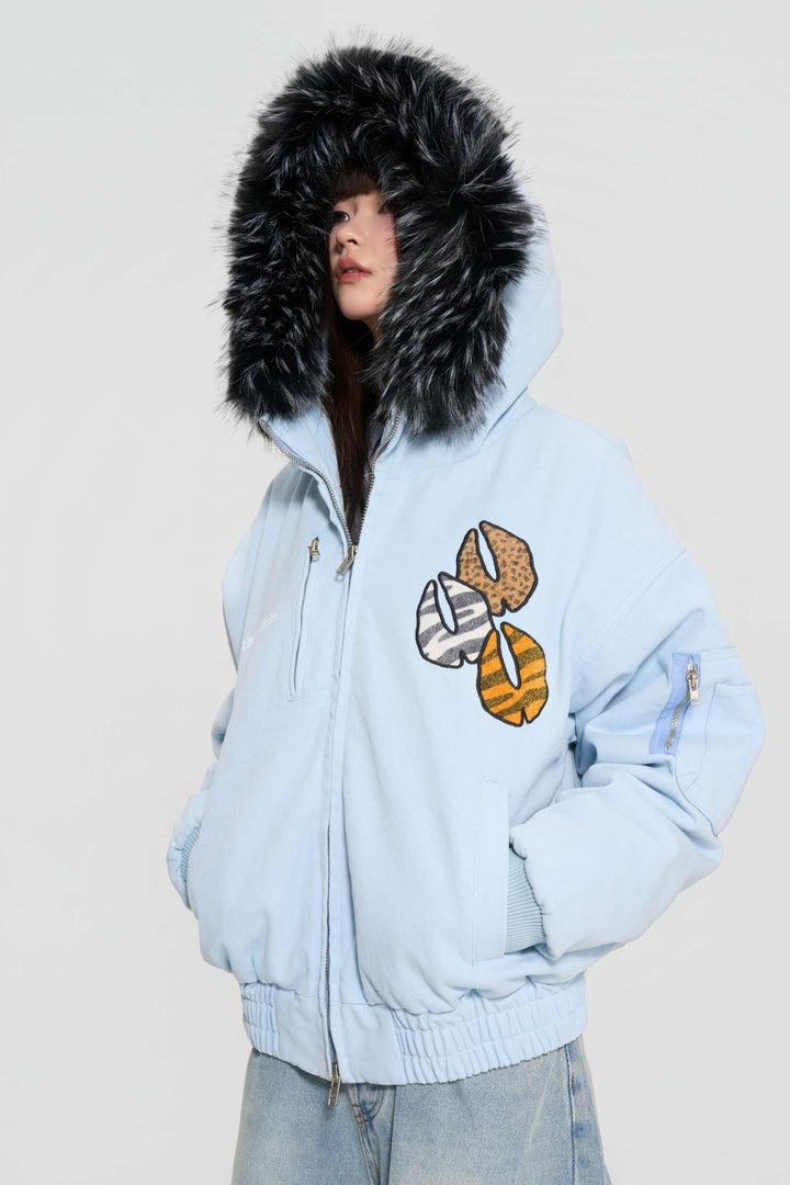 The lottery GT "Fur hooded canvas jacket"