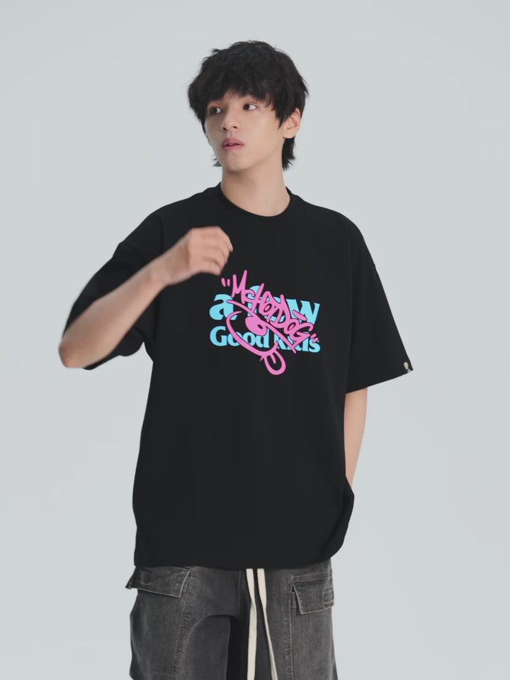 AFGK X MCHOTDOG "GRAFFITI LOGO TEE"