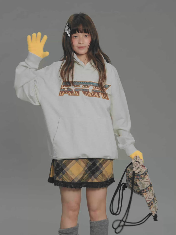 DONCARE(AFGK) "Ethnic Style logo hoodie"
