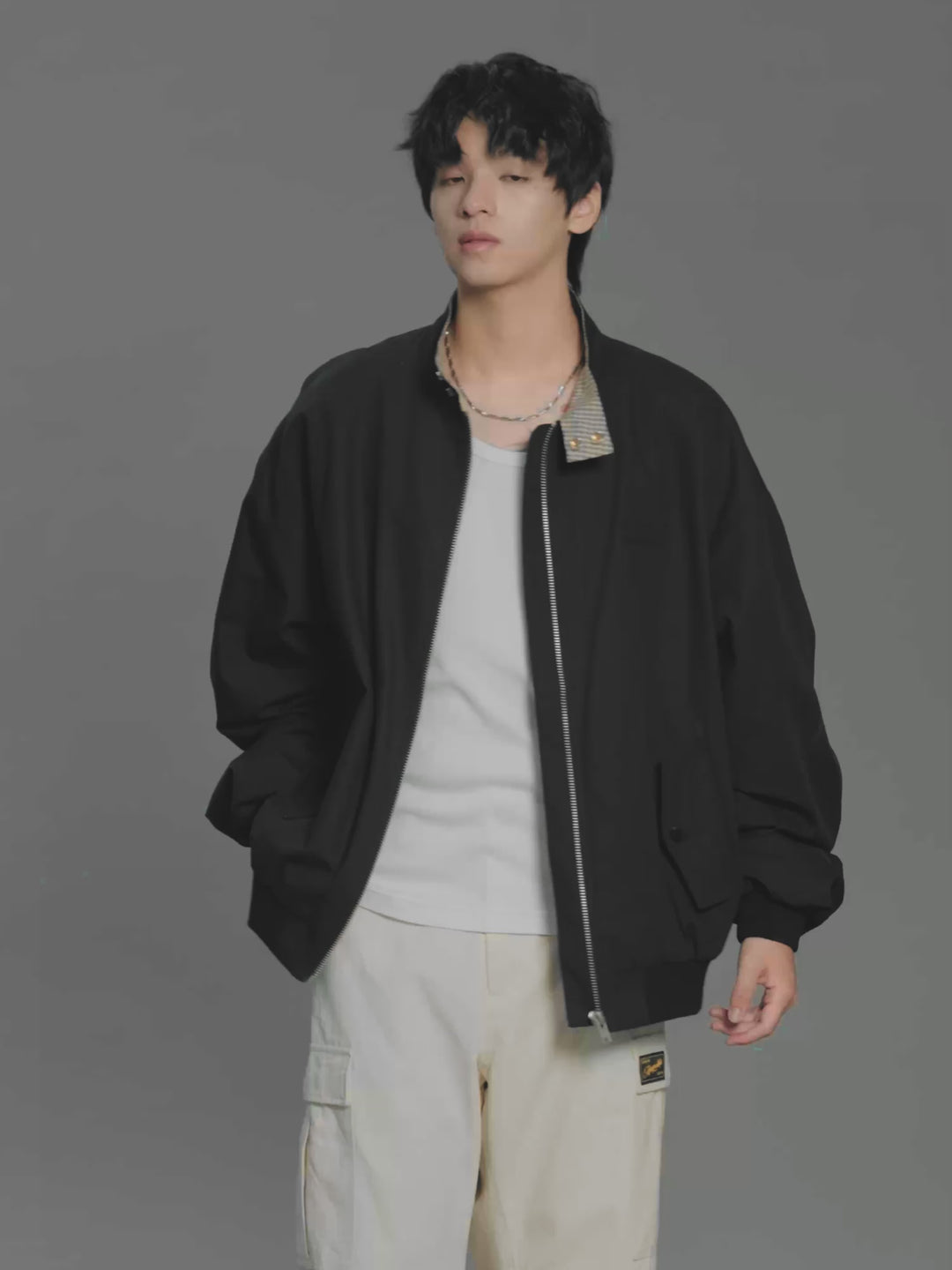 DONCARE(AFGK) "plaid harrington jacket"