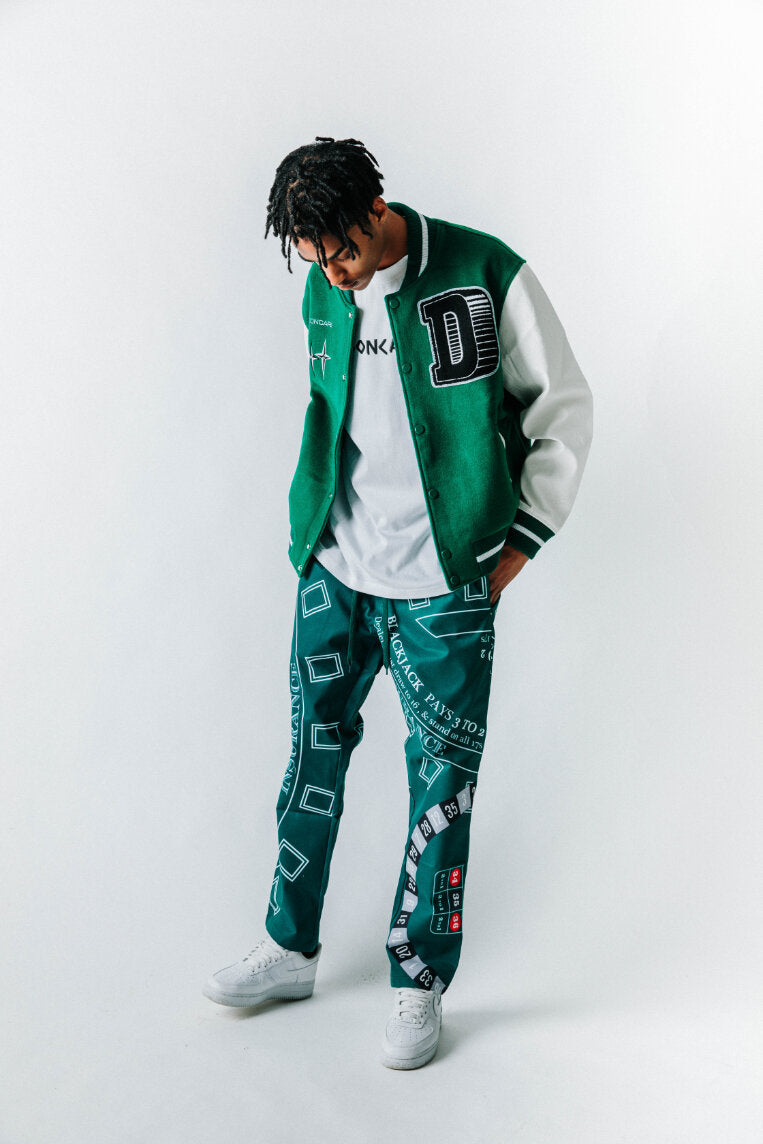 DONCARE (AFGK) "Casino Varsity Jacket" - GREEN