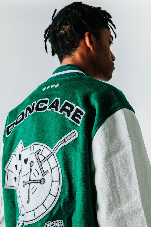 DONCARE (AFGK) "Casino Varsity Jacket" - GREEN