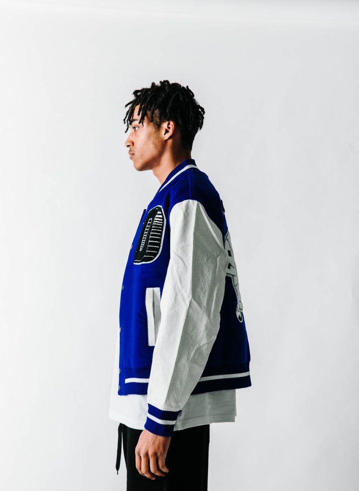 DONCARE (AFGK) "Casino Varsity Jacket" - BLUE