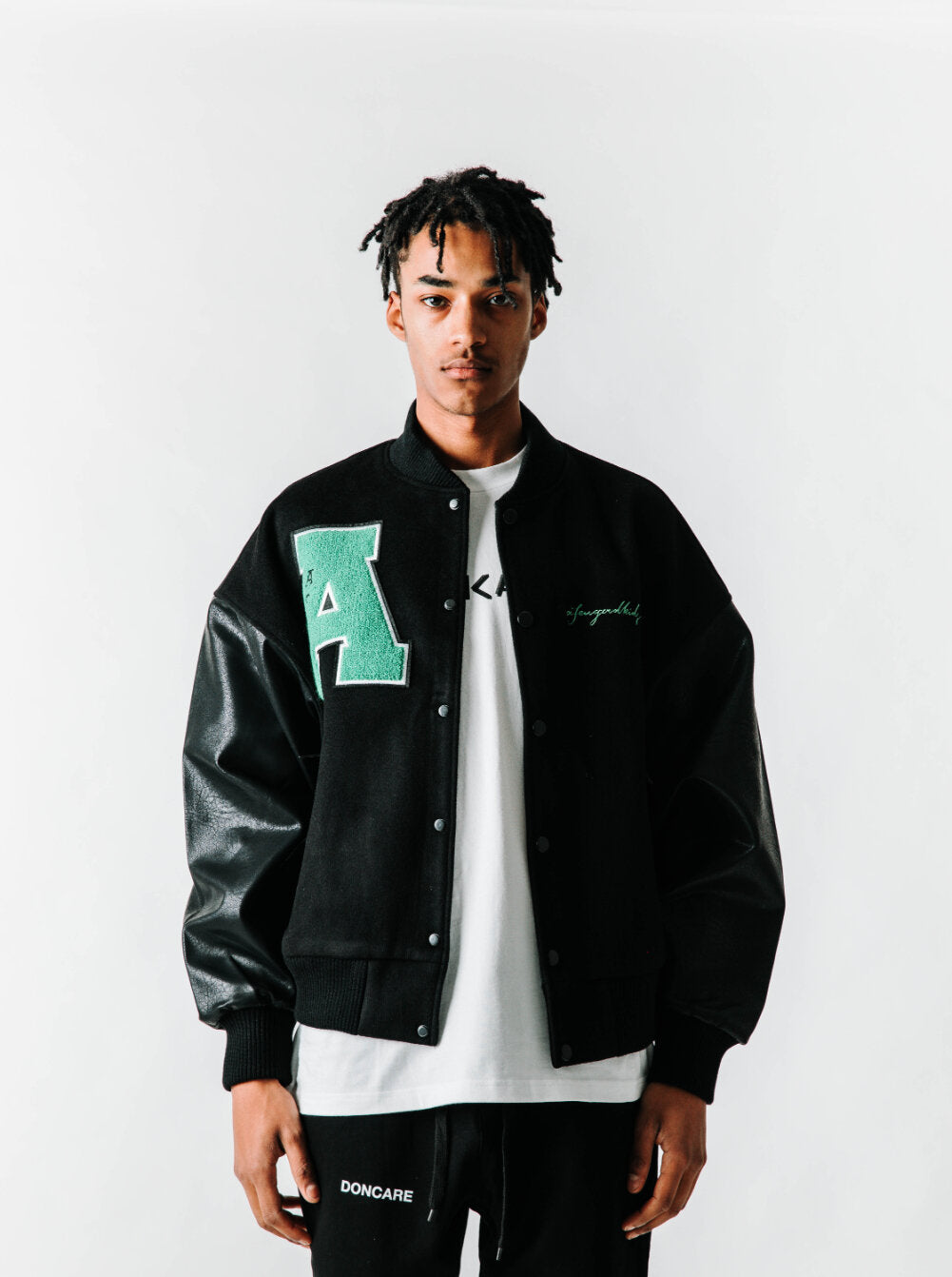 DONCARE (AFGK) "3D Logo Varsity Jacket" - BLACK