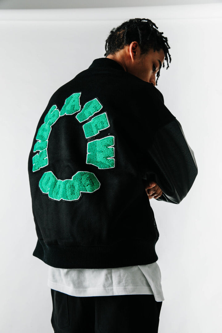 DONCARE (AFGK) "3D Logo Varsity Jacket" - BLACK