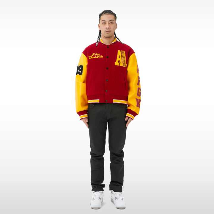 DONCARE (AFGK) "Number 99 Varsity Jacket" - RED