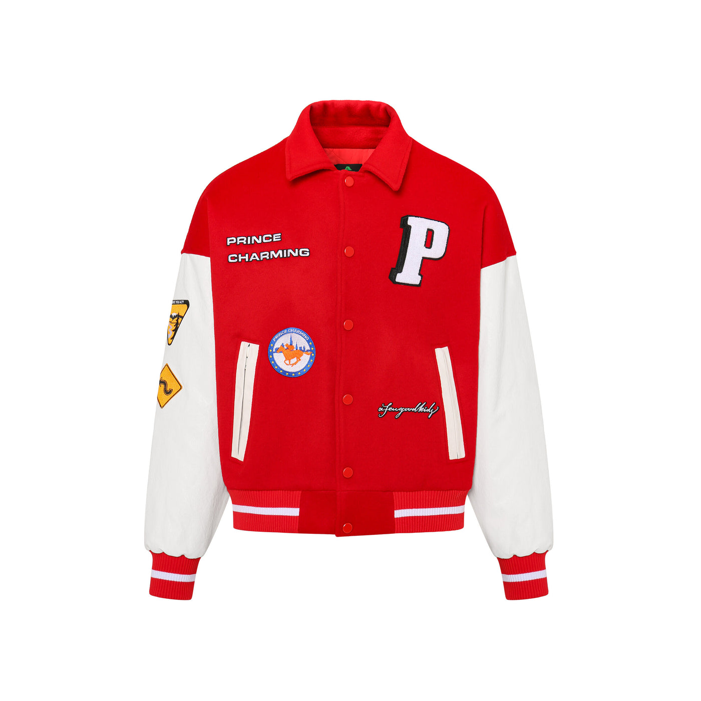 DONCARE (AFGK) "Prince Charming Varsity Jacket" - RED