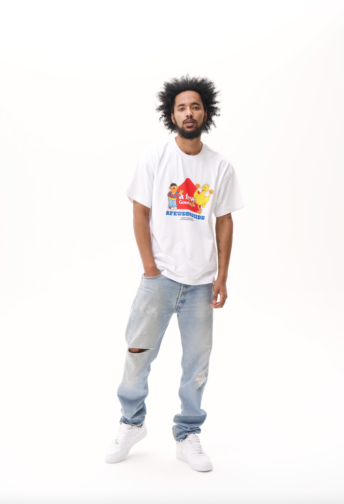 DONCARE(AFGK) "Sesame Street Tee" - White