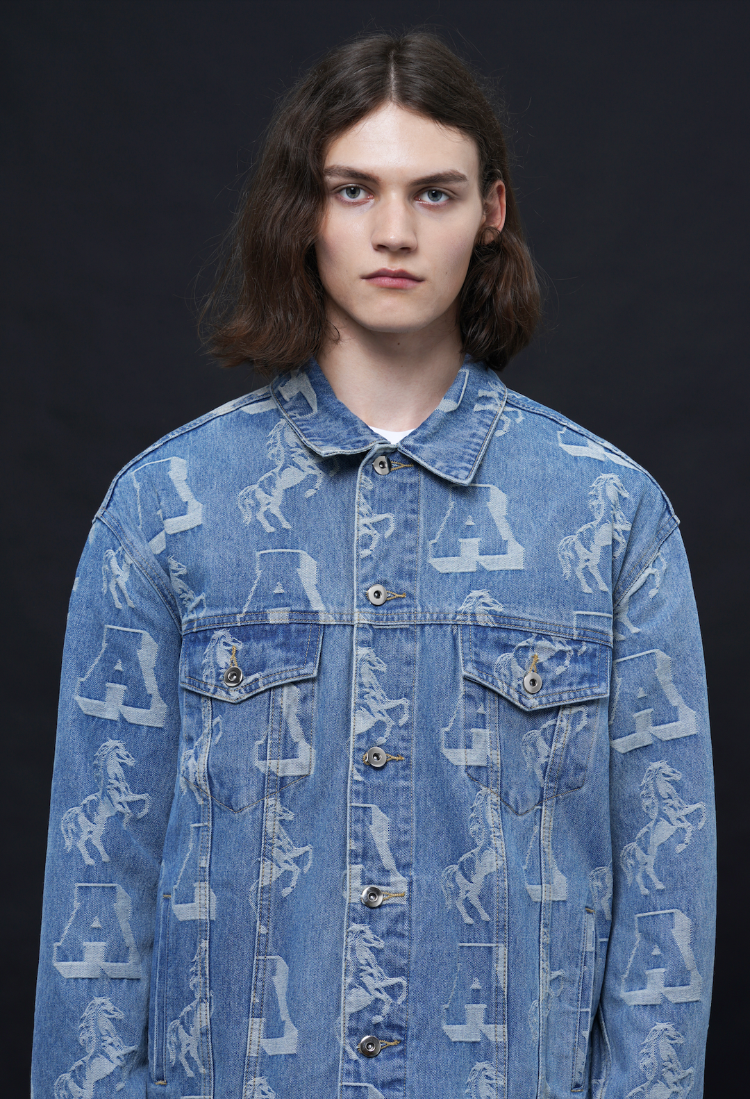 DONCARE(AFGK) "Jacquard Denim Jacket"