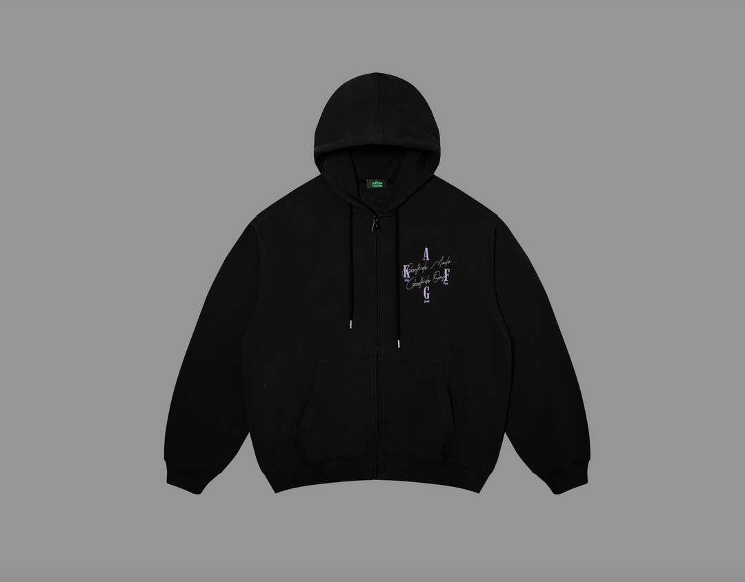 DONCARE(AFGK) "signature logo zip hoodie"