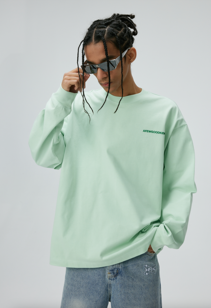 DONCARE(AFGK) "Basic signature long sleeve shirt"