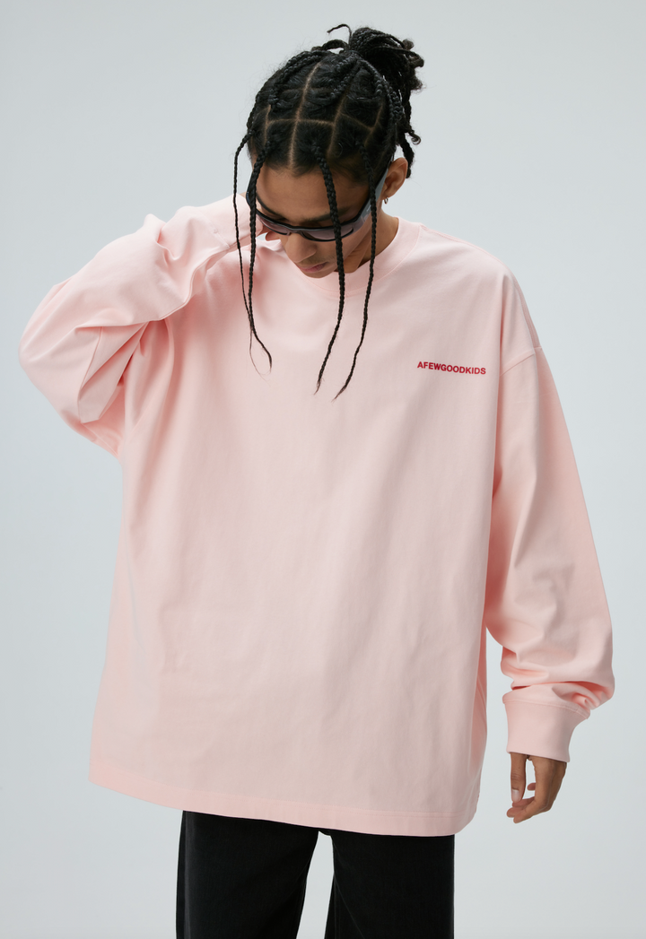 DONCARE(AFGK) "Basic signature long sleeve shirt"