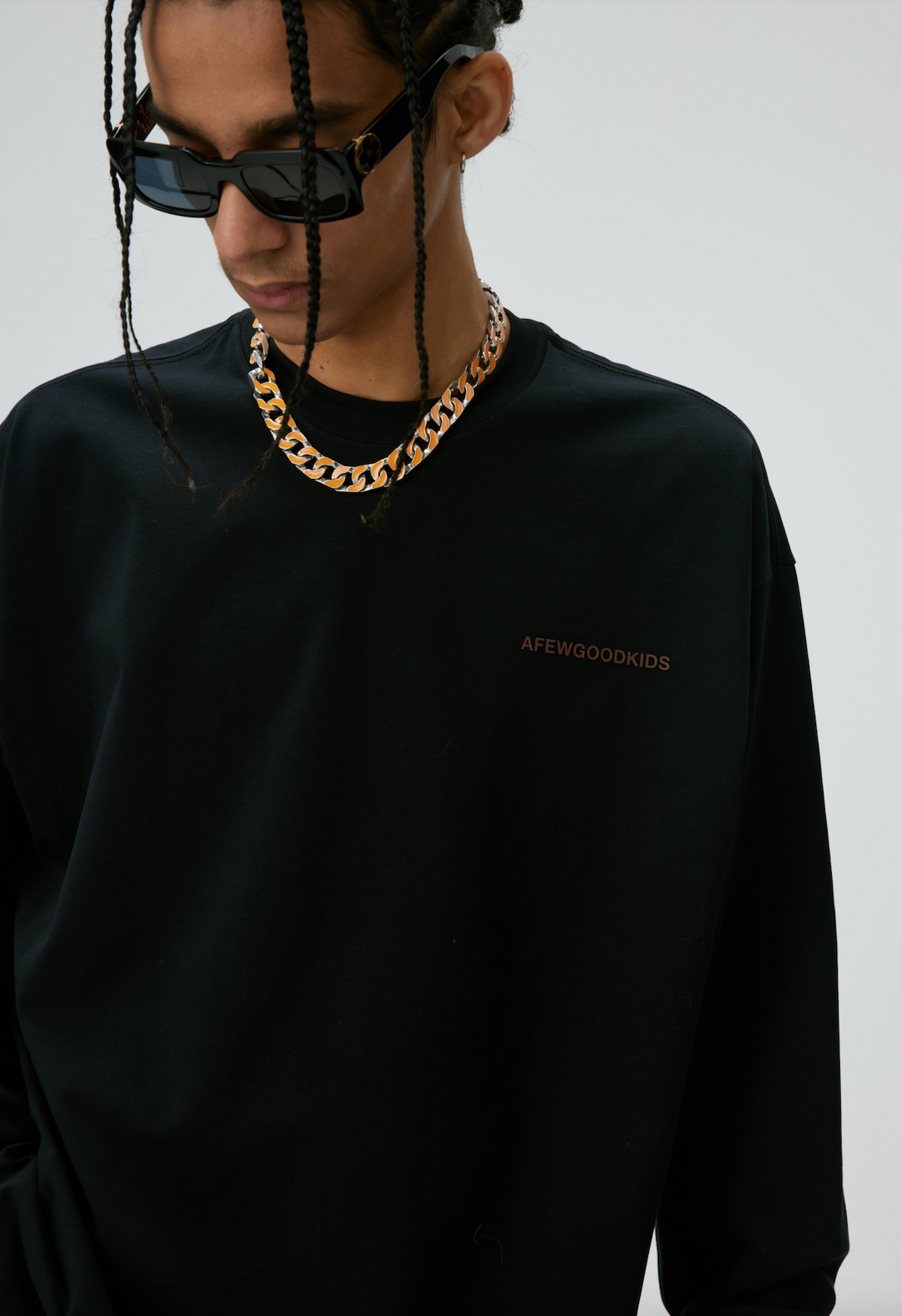 DONCARE(AFGK) "Basic signature long sleeve shirt"