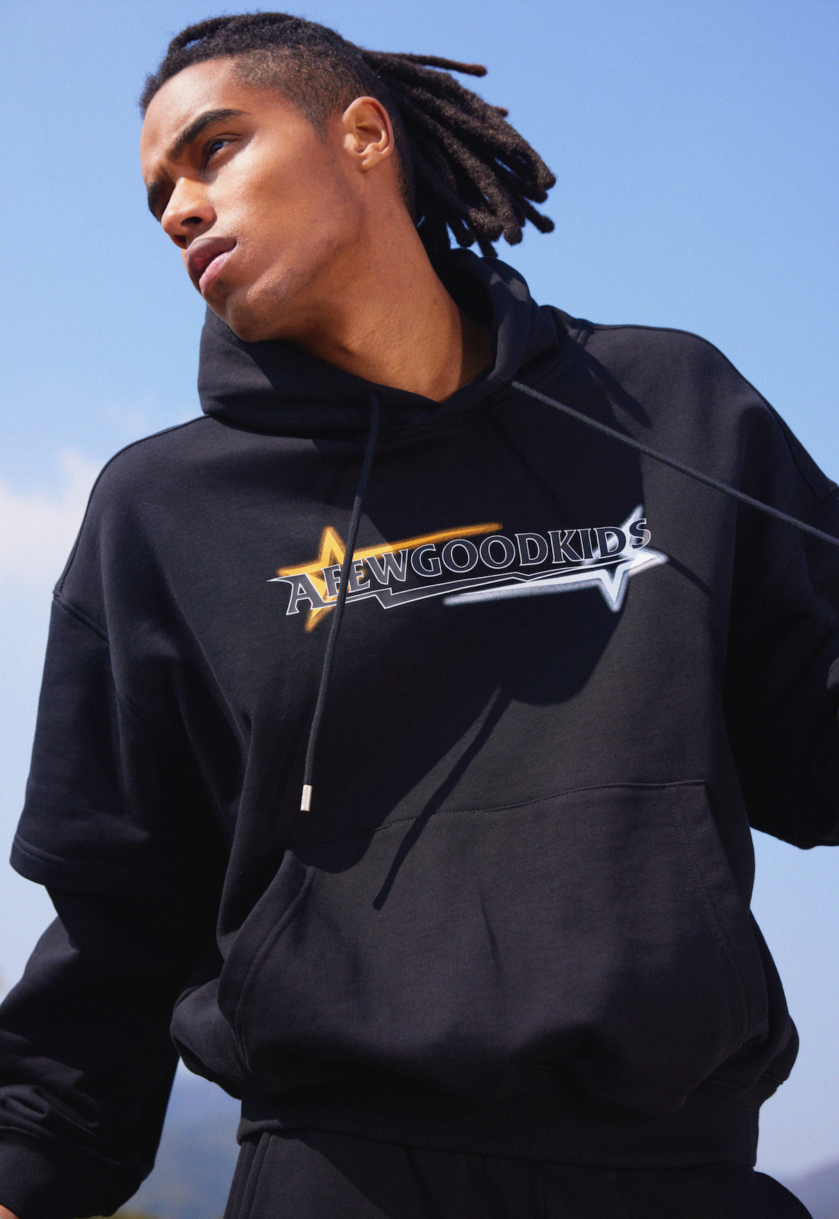 DONCARE(AFGK) "Layered star hoodie"
