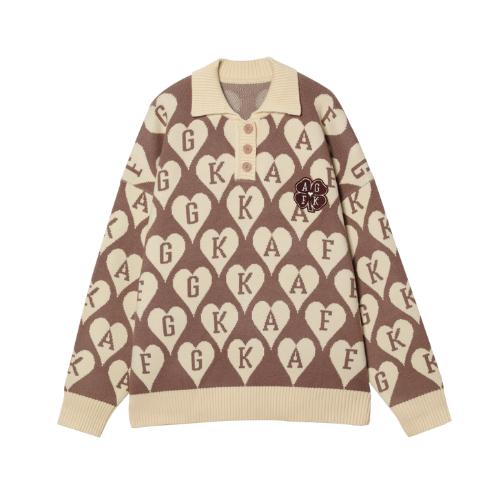 DONCARE(AFGK) "All-Over Print Logo Sweater"