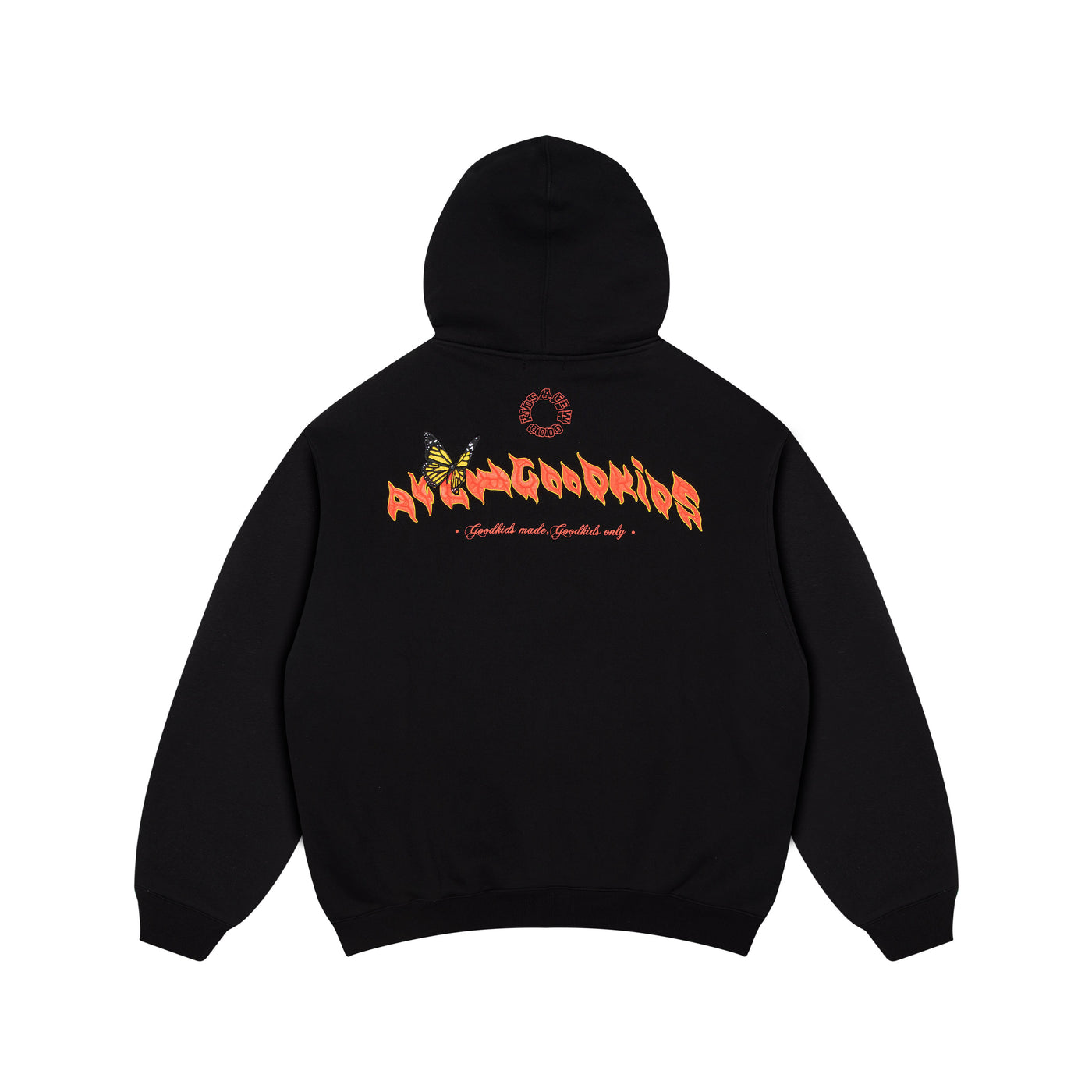 DONCARE(AFGK) "Flame logo zip hoodie"