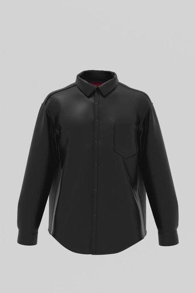 DONCARE "Basic Leather Shirt" - Black