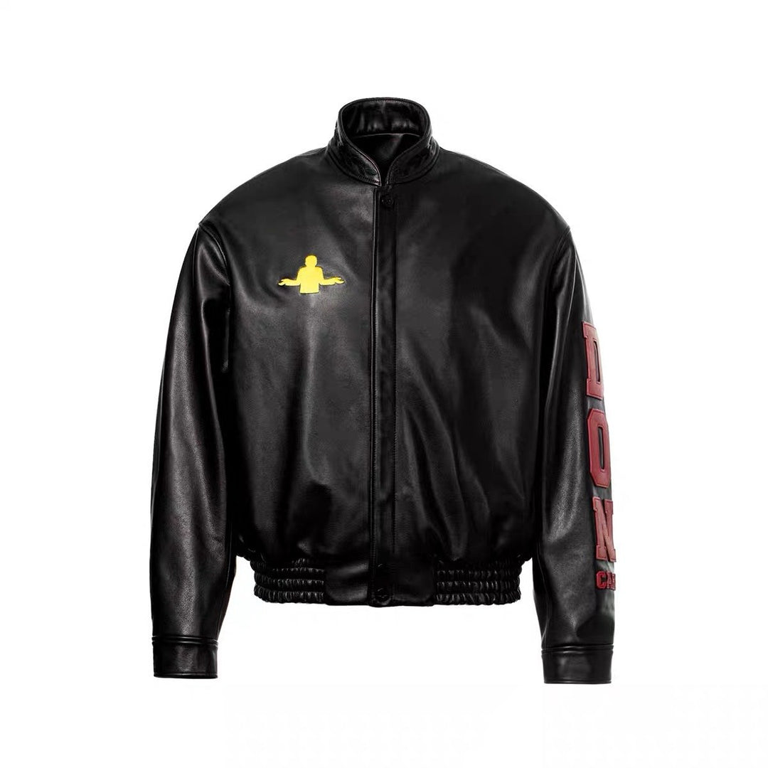 DONCARE Icon Leather Jacket - BLACK