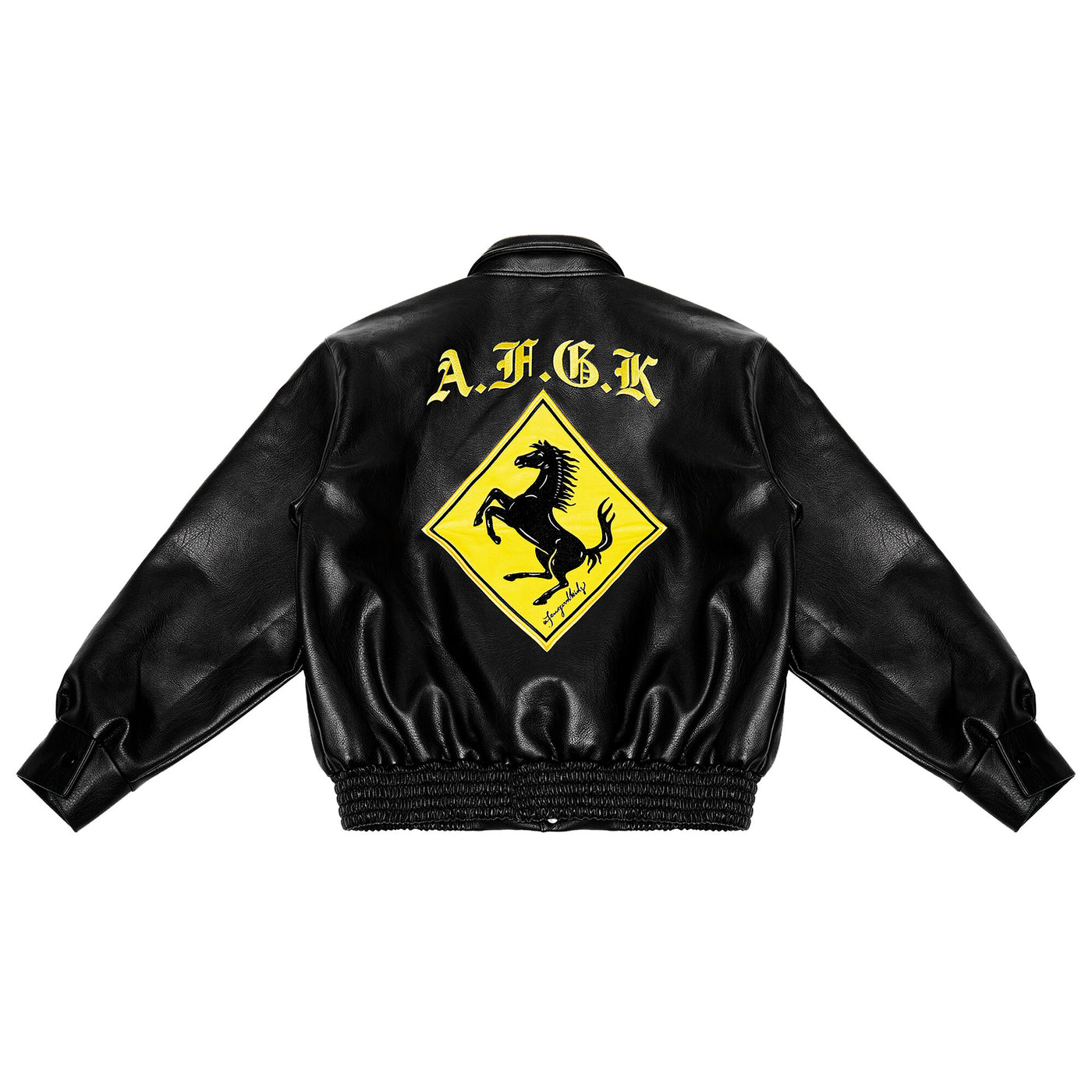 DONCARE (AFGK) "Racing Ferrari Leather Jacket" - Black