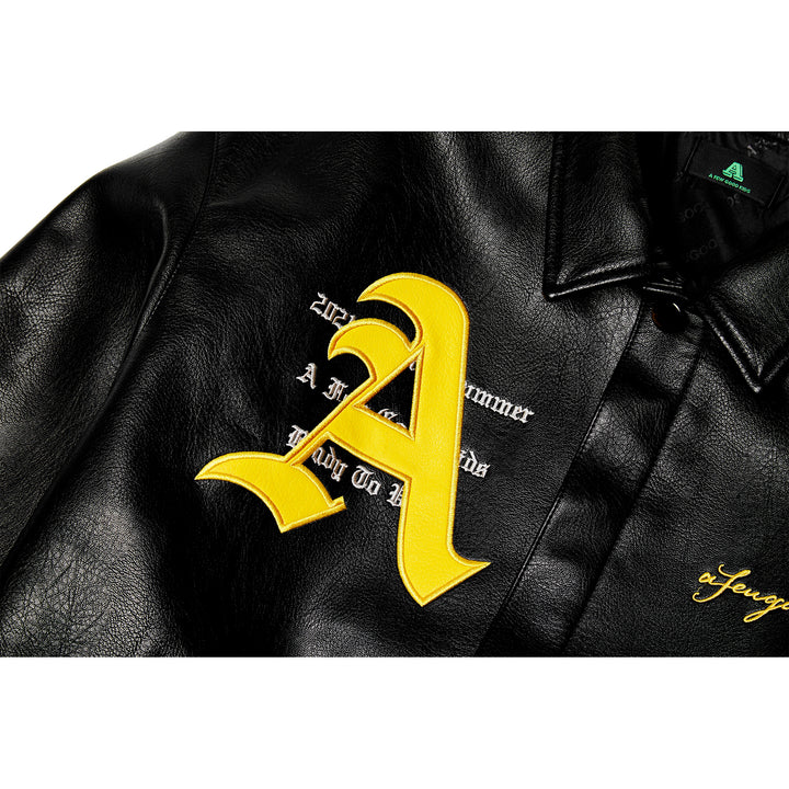 DONCARE (AFGK) "Racing Ferrari Leather Jacket" - Black