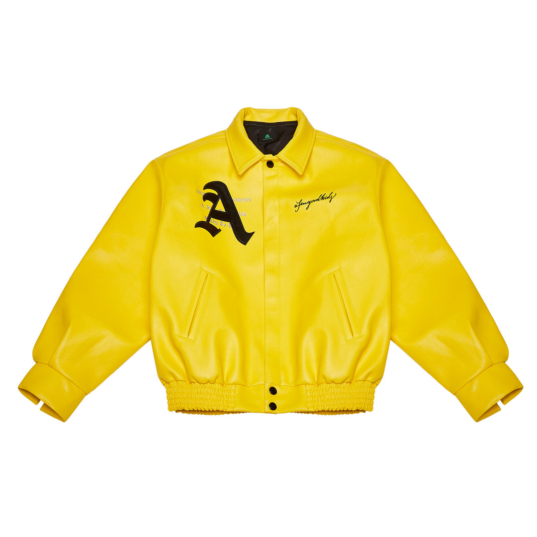 DONCARE (AFGK) "Racing Ferrari Leather Jacket" - Yellow