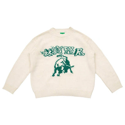 DONCARE "Bullfight knit sweater" - Off-white