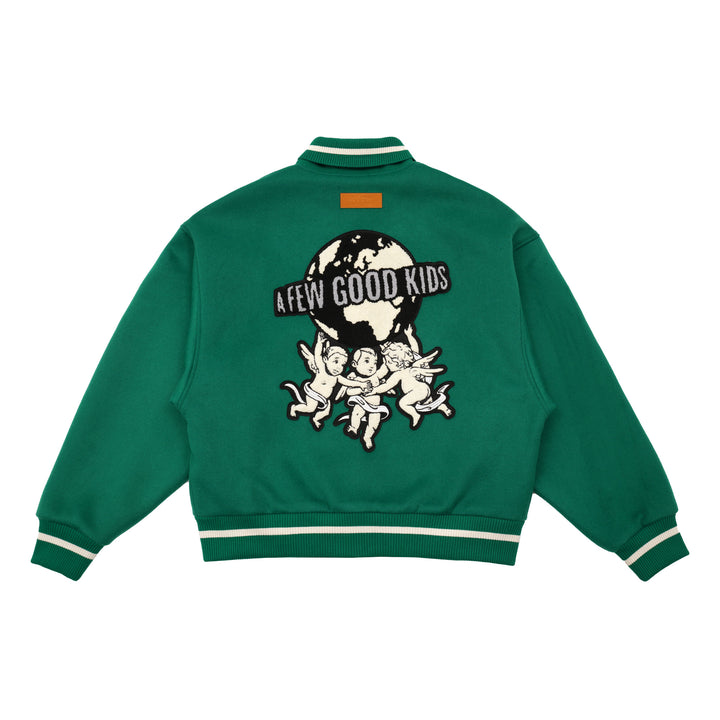 DONCARE (AFGK) "Peace Angel Varsity Jacket" - Green