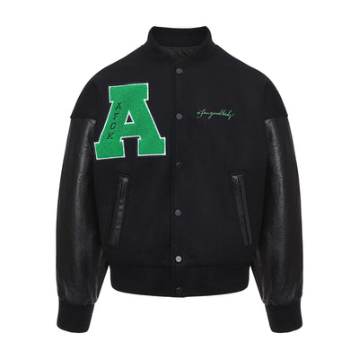 DONCARE (AFGK) "3D Logo Varsity Jacket" - BLACK