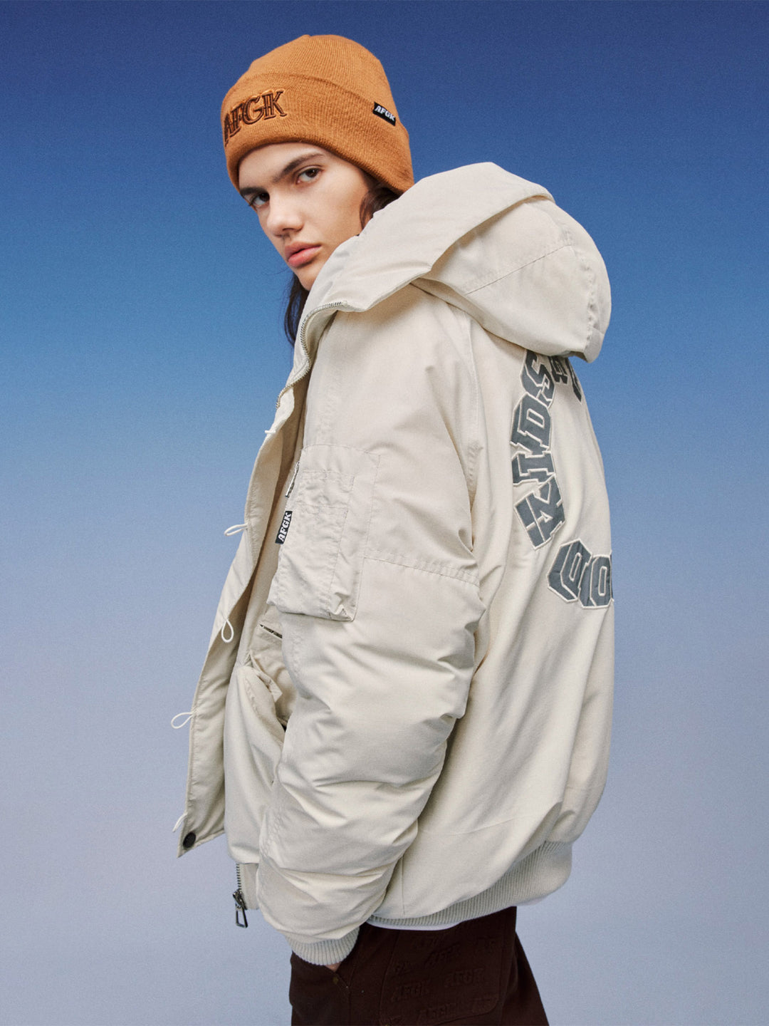 DONCARE(AFGK) “Reflective logo down jacket”